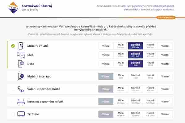 Ve srovnávači od ČTÚ přibyly pevné služby